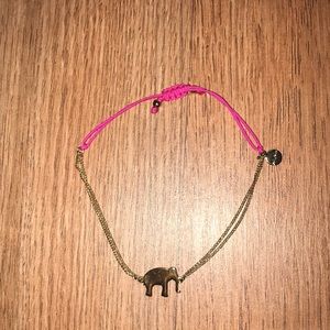 Stella & Dot Pink and Gold Elephant Bracelet